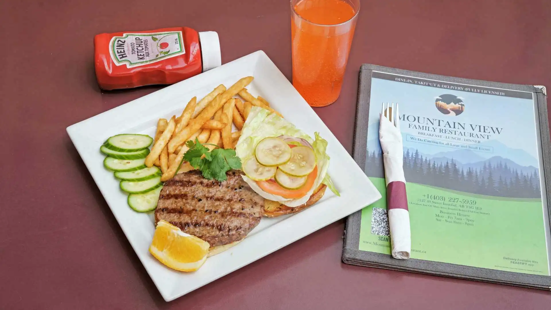 Canadian-American comfort food at Mountain View Family Restaurant - Innisfail's family restaurant, AB