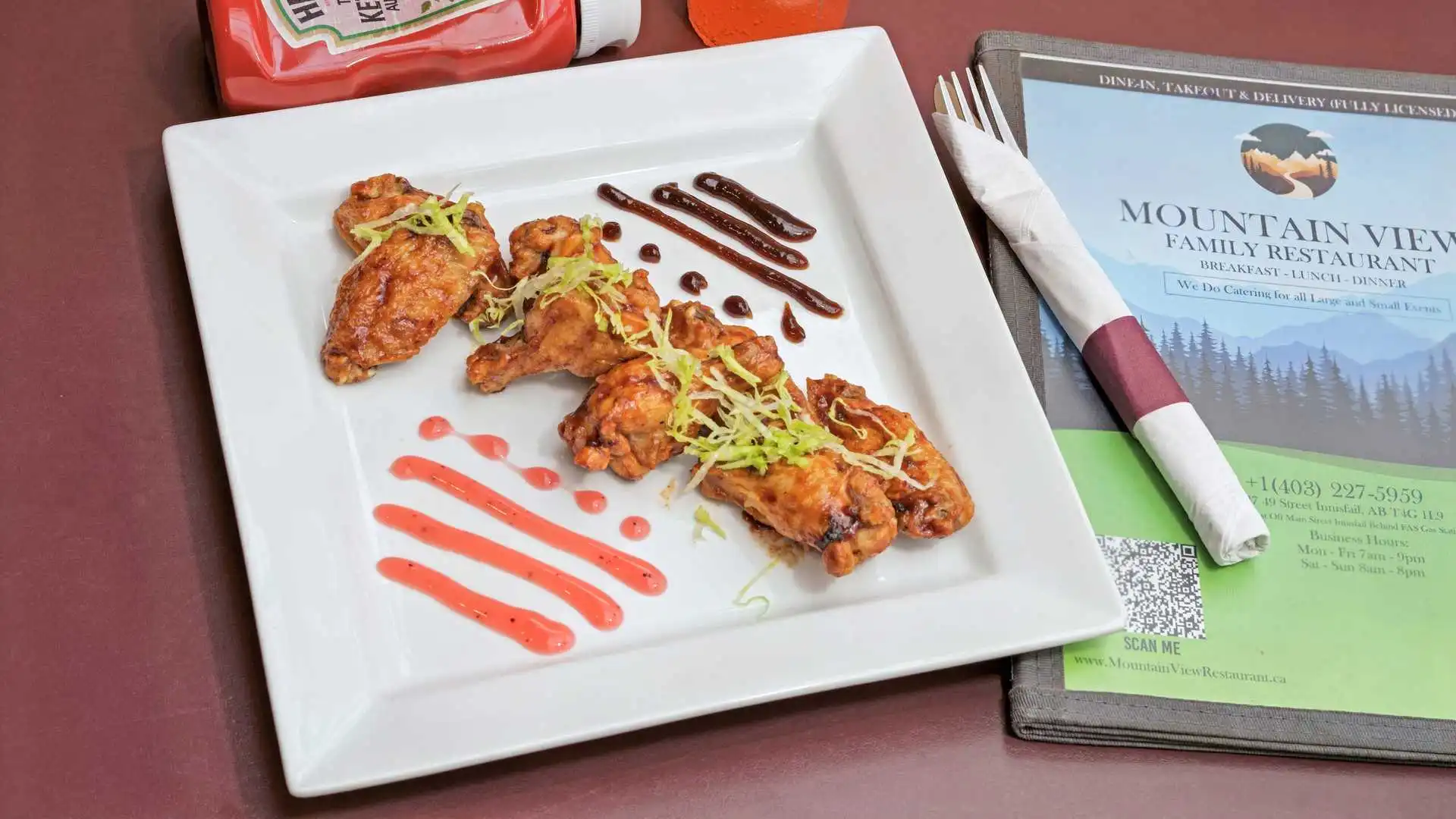 Chicken Wings at Mountain View Family Restaurant in Innisfail, AB